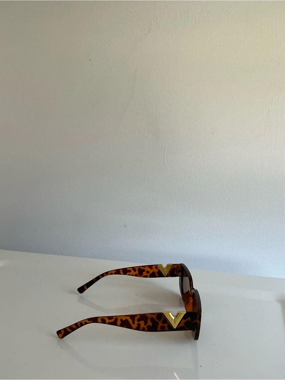 Tortoiseshell Rectangular Women's Sunglasses - Brown Lenses